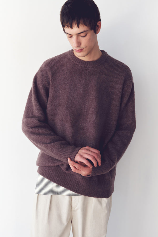 Dover Boucle Knit Cashmere Crew