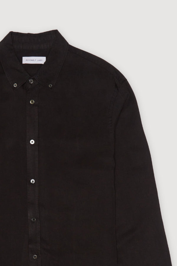 Re-Worn Mens Linen Blend Long Sleeve Shirt