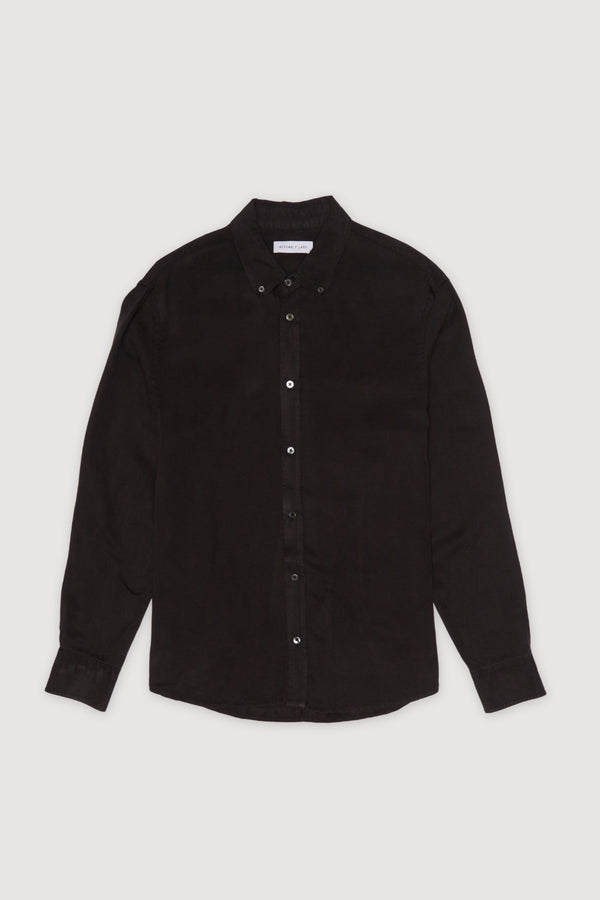 Re-Worn Mens Linen Blend Long Sleeve Shirt