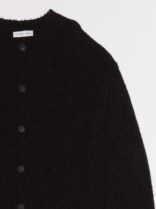 Re-Worn Womens Wool Blend Textured Cardigan