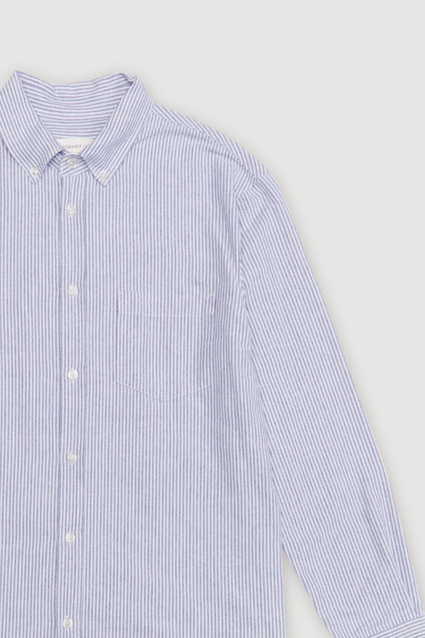 Re-Worn Mens Cotton Stripe Long Sleeve Shirt