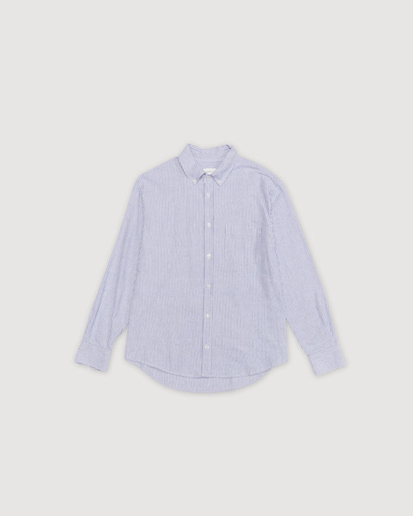 Re-Worn Mens Cotton Stripe Long Sleeve Shirt