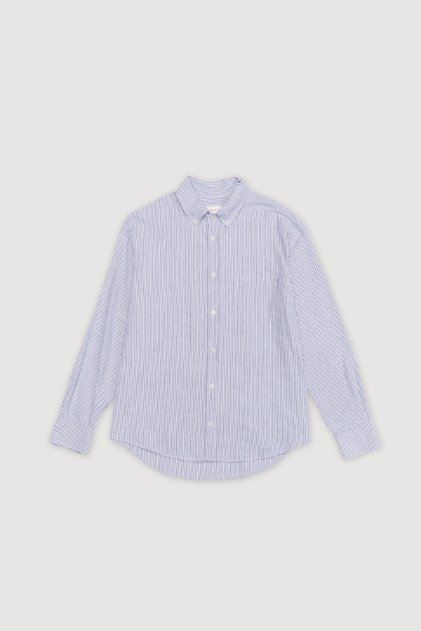 Re-Worn Mens Cotton Stripe Long Sleeve Shirt