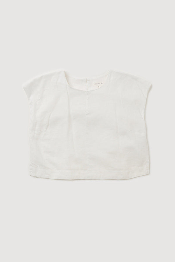 Re-Worn Womens Linen Textured Top