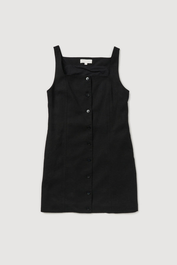 Re-Worn Womens Linen Blend Textured Tank Dress