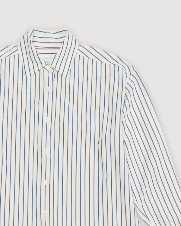Re-Worn Womens Cotton Stripe Long Sleeve Shirt