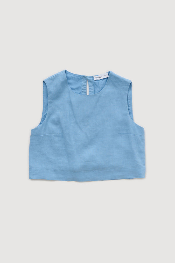 Re-Worn Womens Linen Textured Top