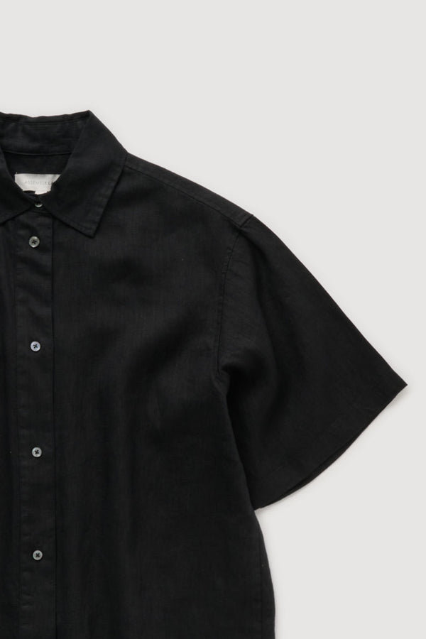 Re-Worn Womens Linen Short Sleeve Shirt