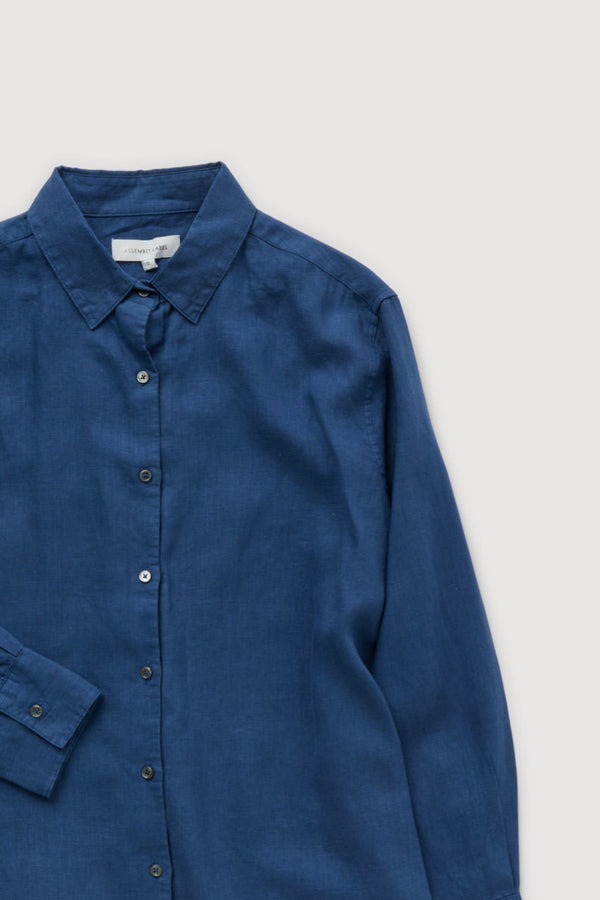 Re-Worn Womens Linen Long Sleeve Shirt