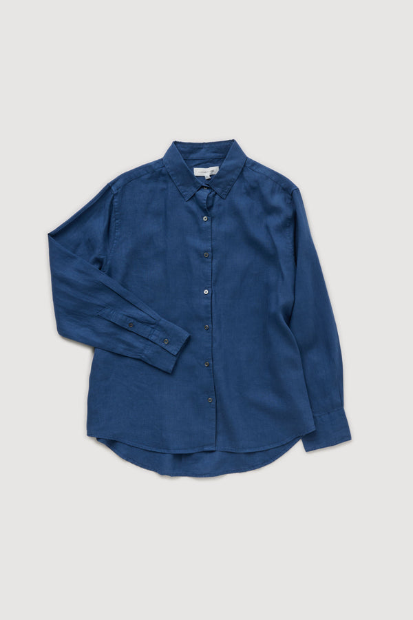 Re-Worn Womens Linen Long Sleeve Shirt
