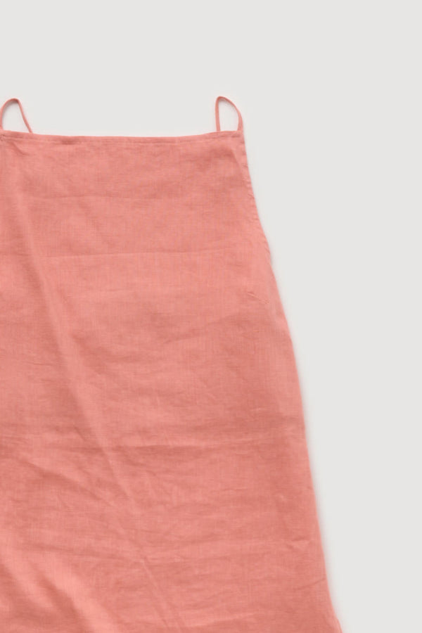 Re-Worn Womens Linen Textured Slip Dress