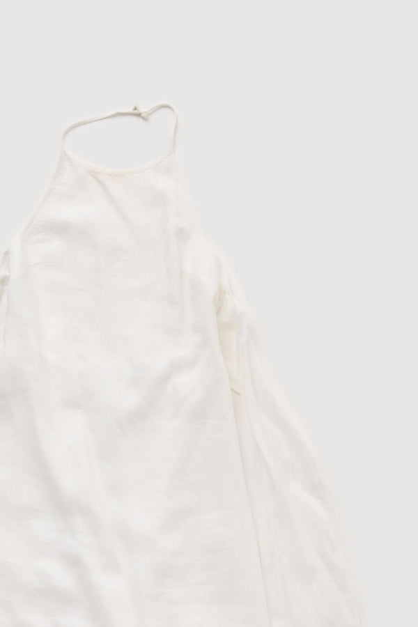 Re-Worn Womens Linen Textured Halter Dress