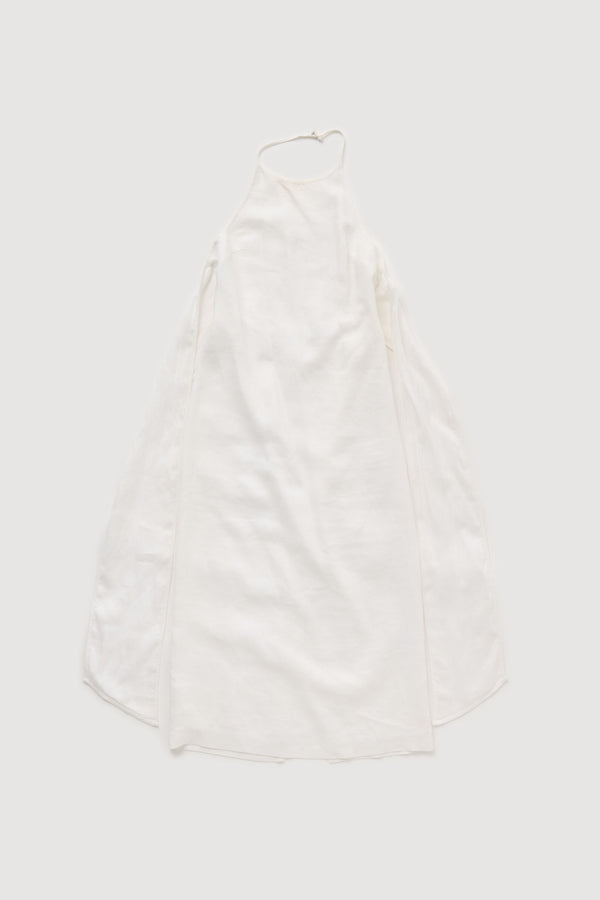 Re-Worn Womens Linen Textured Halter Dress