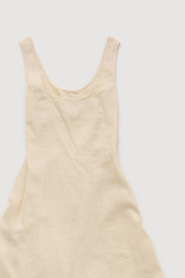 Re-Worn Womens Linen Textured Tank Dress