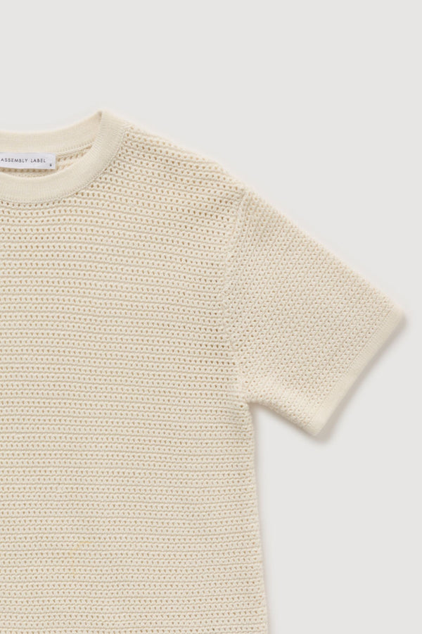 Re-Worn Womens Cotton Blend Textured Knit Shirt