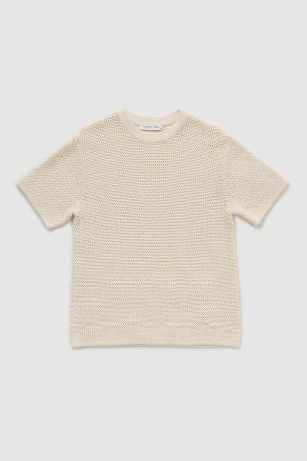 Re-Worn Womens Cotton Blend Textured Knit Shirt
