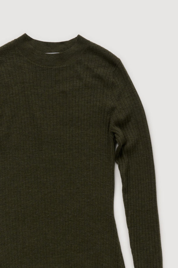 Re-Worn Womens Wool Textured Long Sleeve Tee Dress
