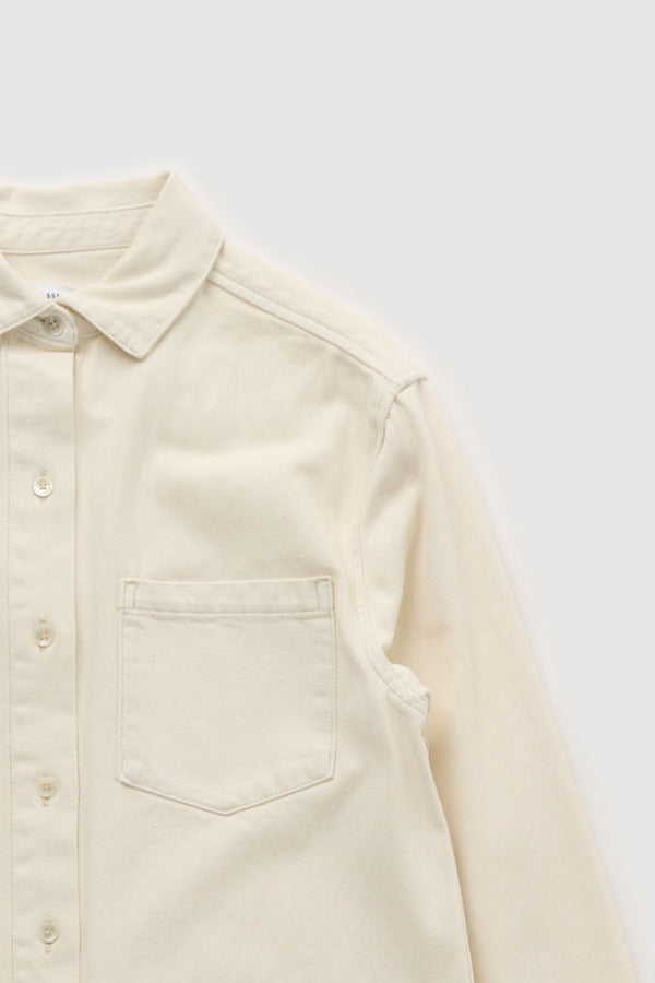 Re-Worn Cotton Denim Long Sleeve Shirt
