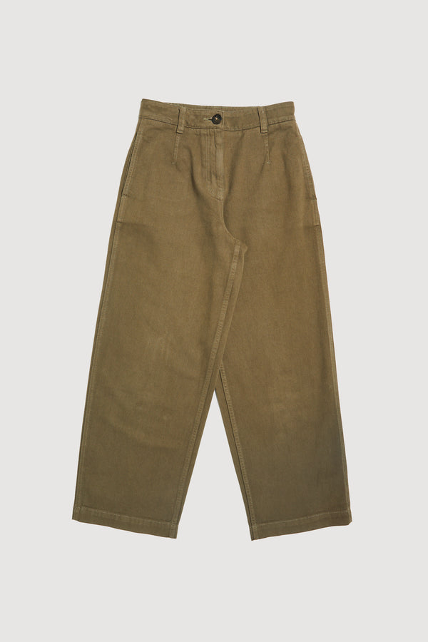 Re-Worn Womens Cotton Contrast Stitch Pant