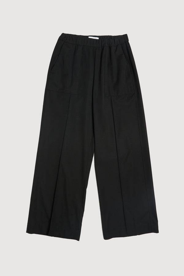 Re-Worn Womens Wool Textured Wide Leg Pant