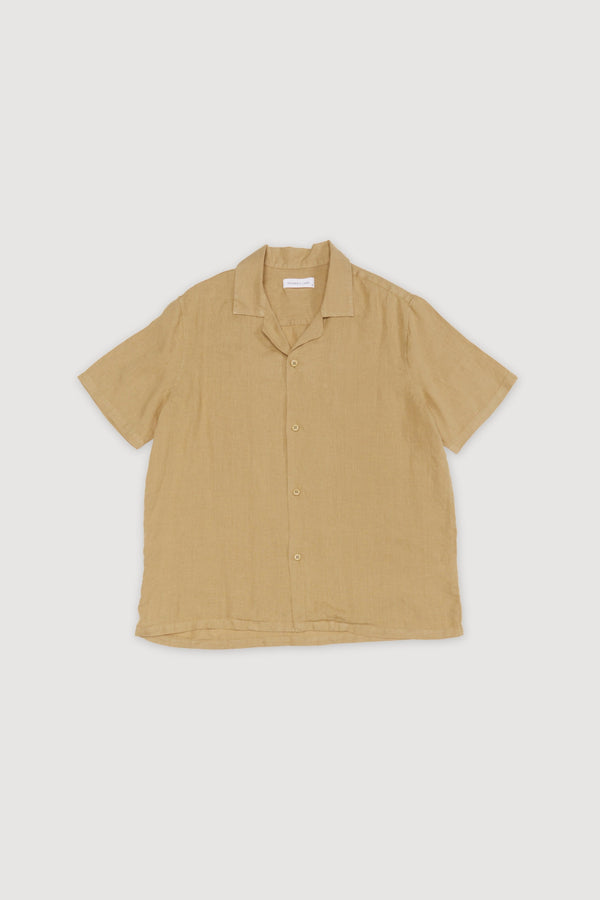 Re-Worn Mens Linen Textured Short Sleeve Shirt