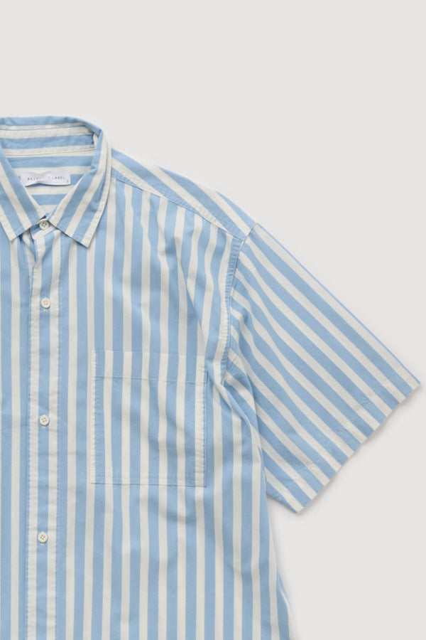 Re-Worn Mens Cotton Stripe Short Sleeve Shirt