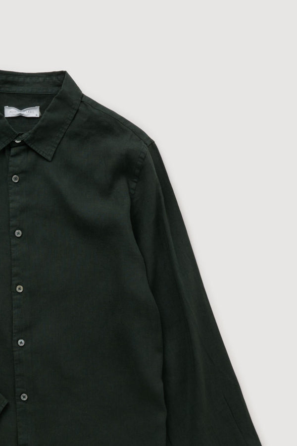 Re-Worn Mens Linen Textured Long Sleeve Shirt