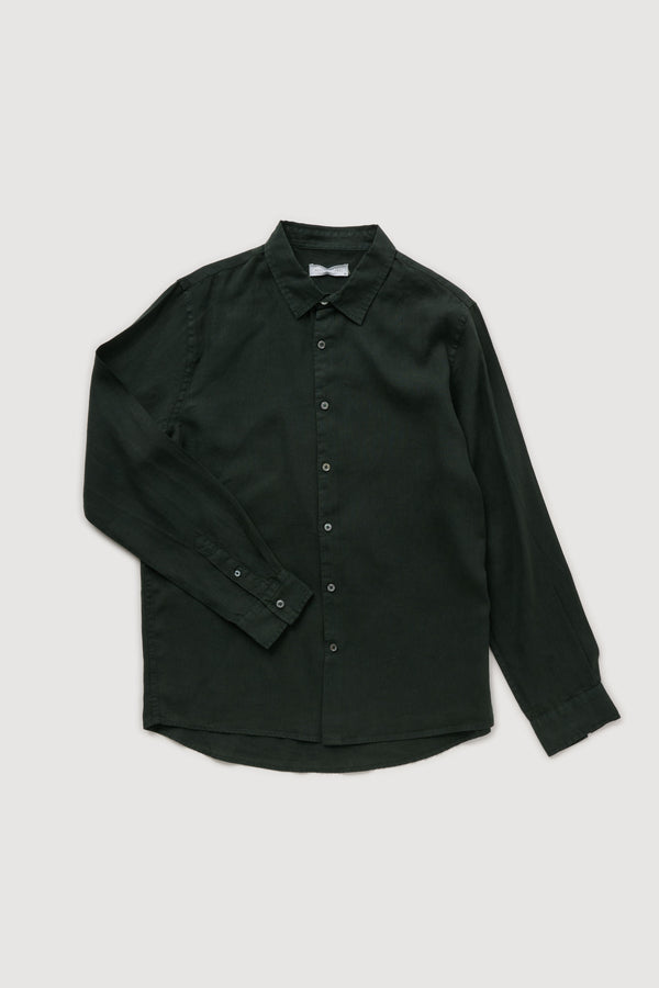 Re-Worn Mens Linen Textured Long Sleeve Shirt