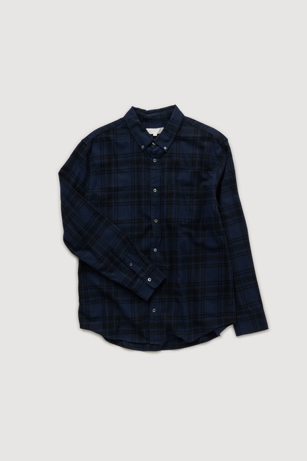 Re-Worn Mens Cotton Stripe Long Sleeve Shirt