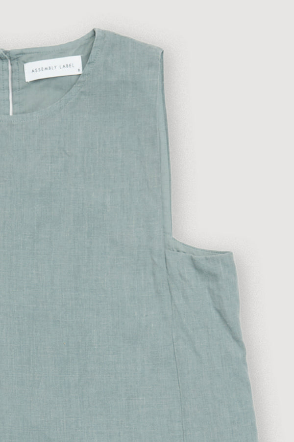 Re-Worn Womens Linen Mini Dress