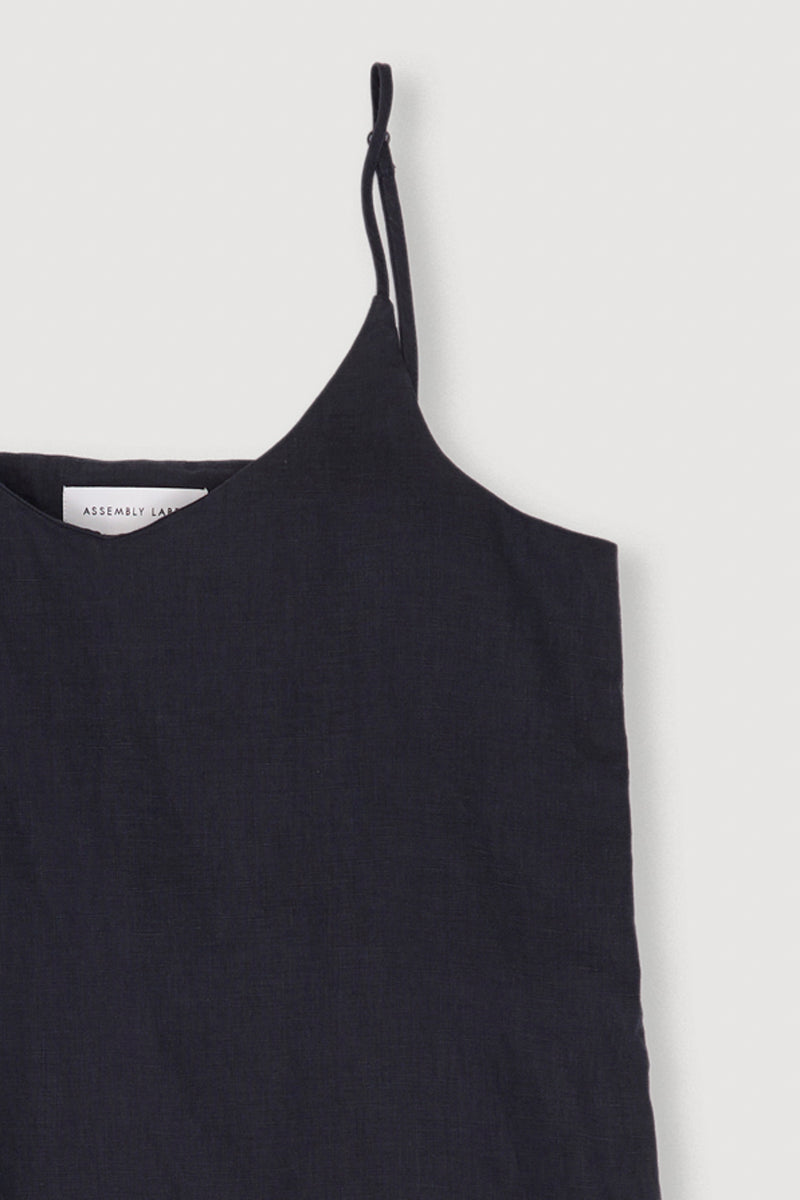 Re-Worn Womens Linen Slip Dress  Assembly Label