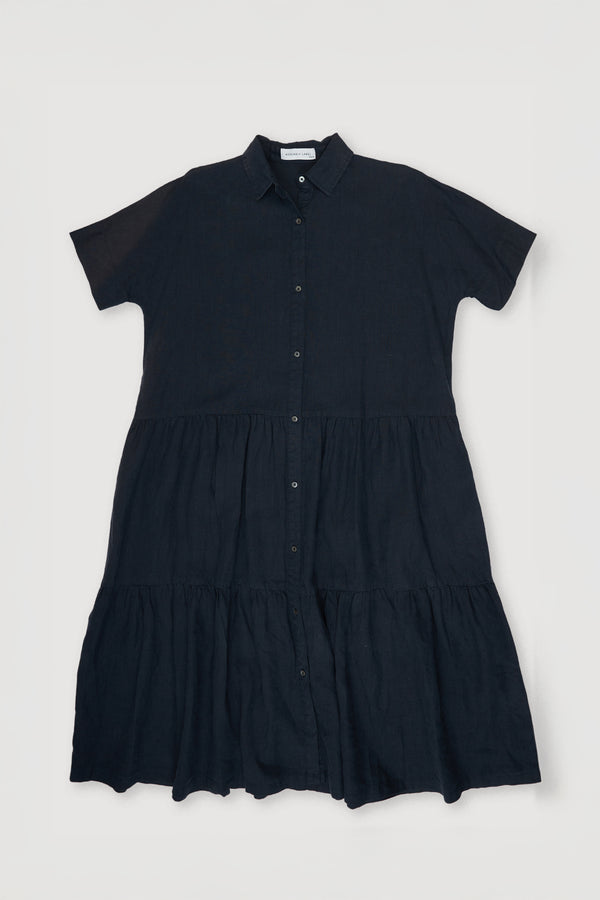 Re-Worn Womens Linen Shirt Dress