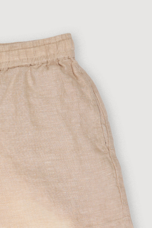 Re-Worn Womens Linen Textured Relaxed Short