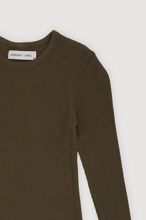 Re-Worn Womens Cotton Textured Long Sleeve Top