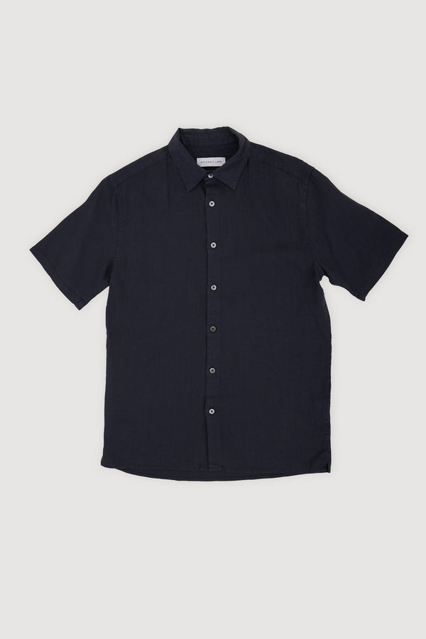 Re-Worn Mens Linen Short Sleeve Shirt