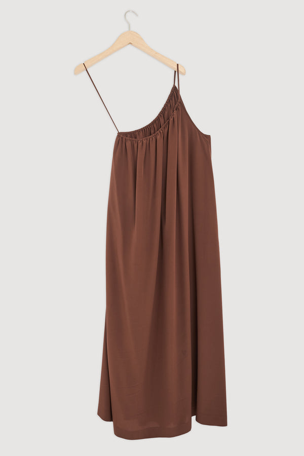 Re-Worn Mila Silk Asymmetrical Maxi Dress