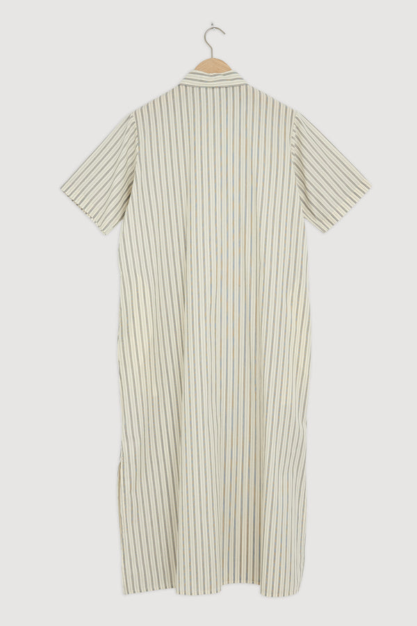 Re-Worn Ria Stripe Midi Shirt Dress