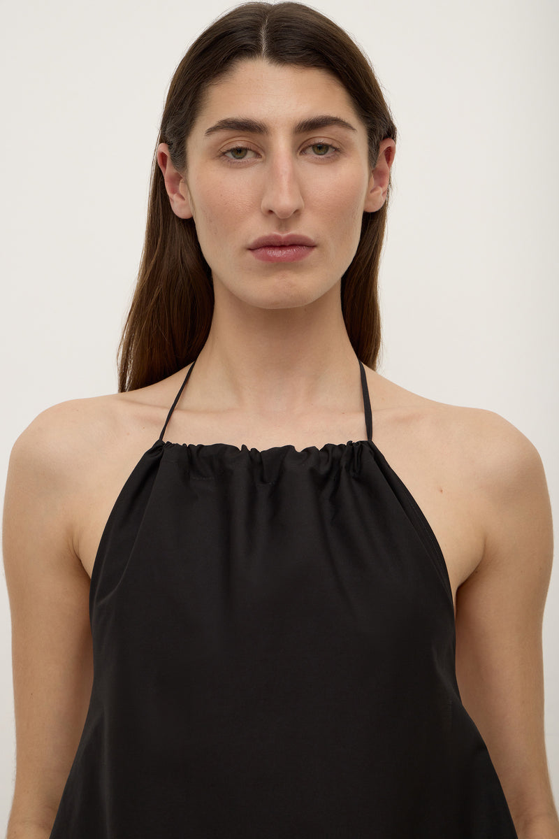 Womens Addison Halter Mini Dress Black