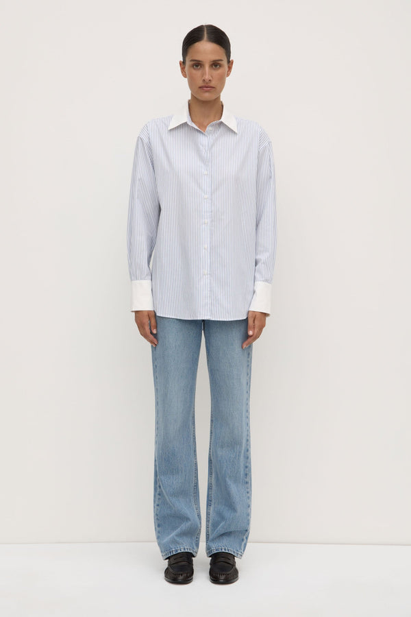 Re-Worn Alec Poplin Stripe Shirt