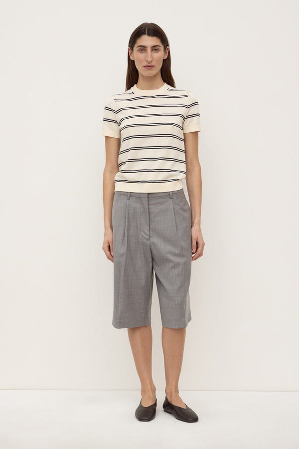 Re-Worn Allison Stripe Cotton Cashmere Tee