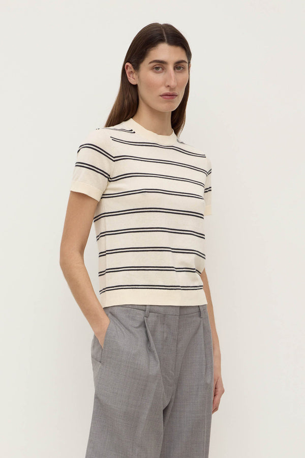 Re-Worn Allison Stripe Cotton Cashmere Tee