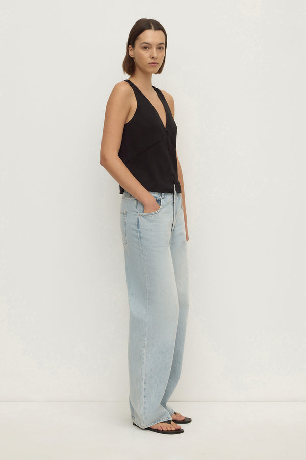 Amaris_Silk_V_Button_Top_Black_2463