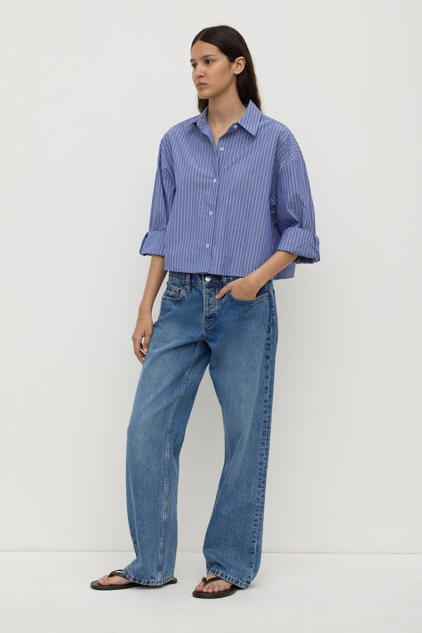 Anais Stripe Cropped Shirt