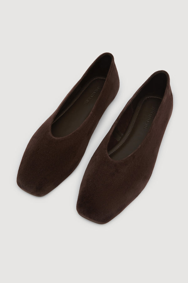 Andrea Suede Ballet Flat Ganache-2