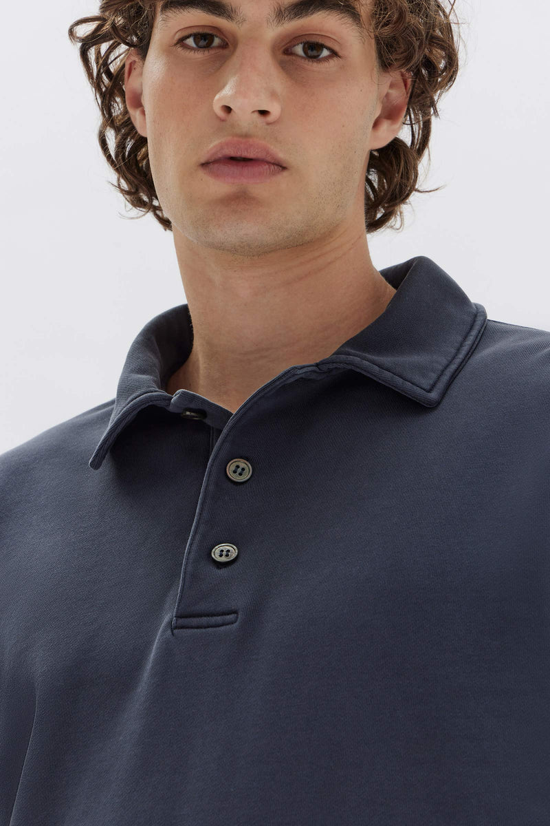 Fleece polo clearance shirt