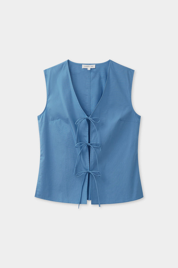 Ollie Poplin Tie Top