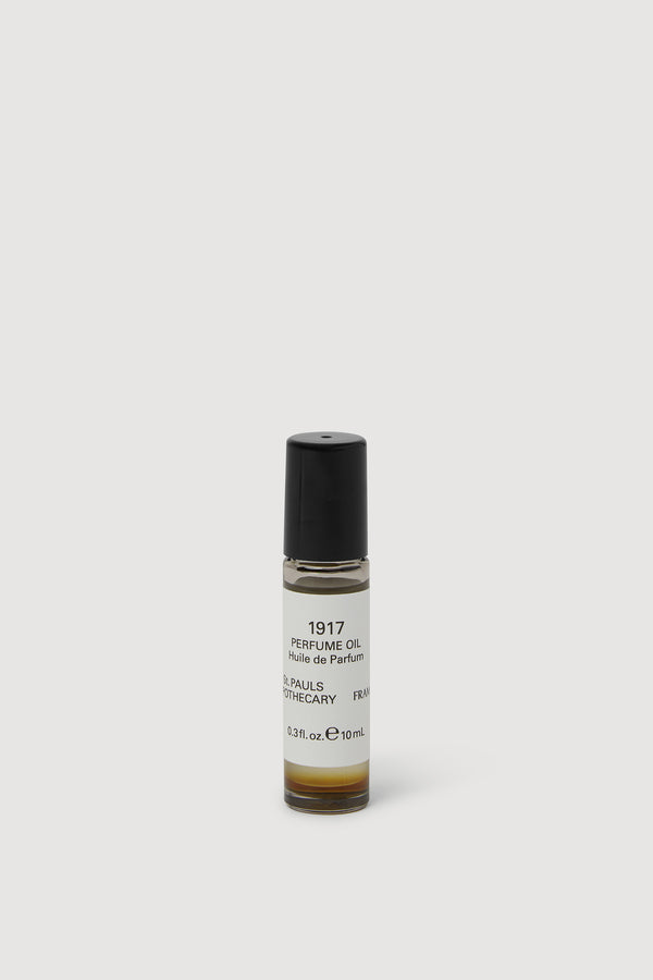 FRAMA 1917 travel size 10ml perfume oil against a white background.