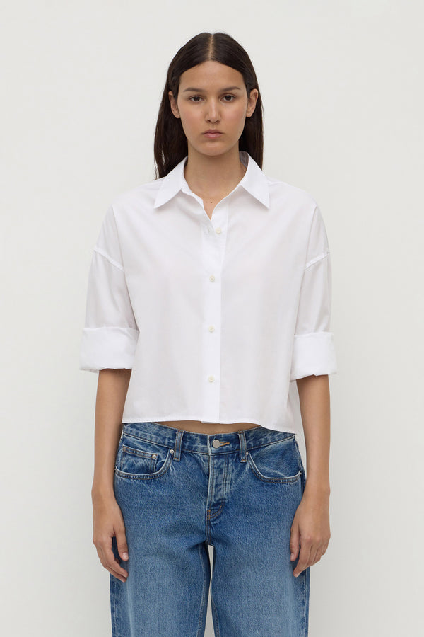 Aurora Cropped Poplin Shirt