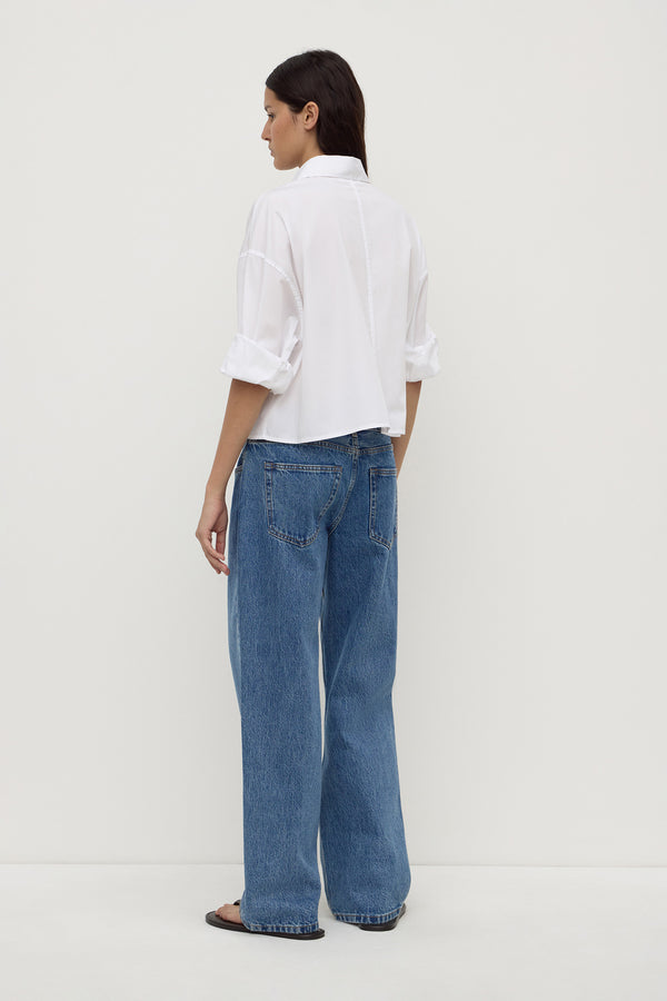 Aurora Cropped Poplin Shirt