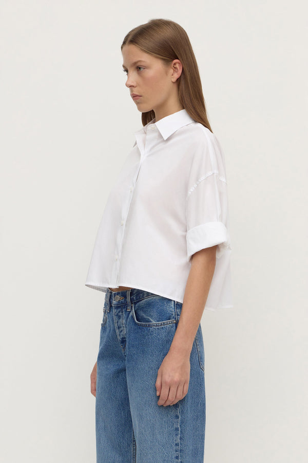 Re-Worn Aurora Cropped Poplin Shirt